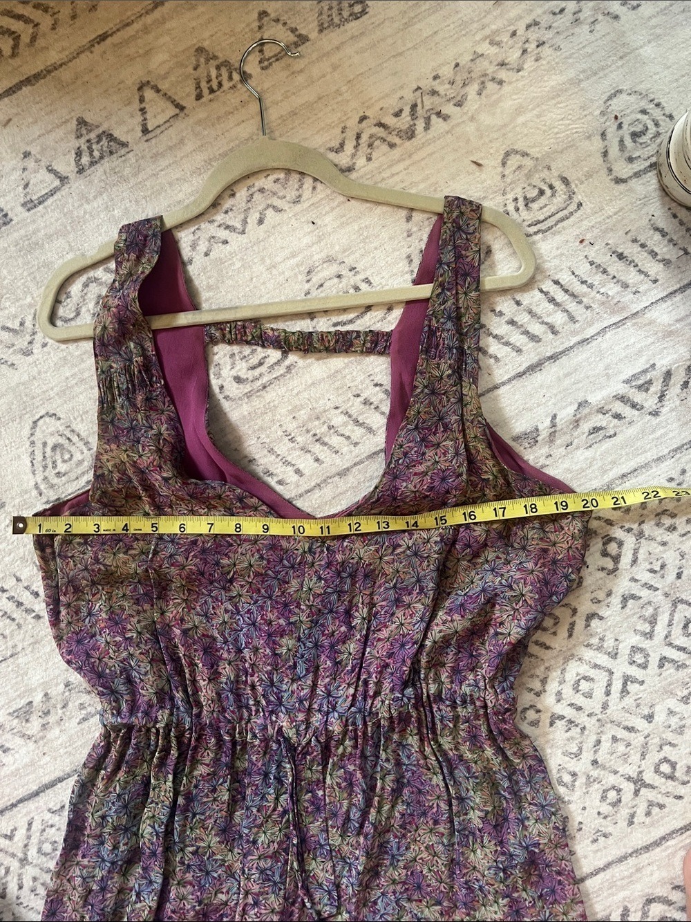 Tigerlily Purple Floral Jumpsuit with Mauve Lining - Picture 4 of 9